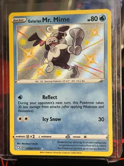 Pokemon Galarian Mr. Mime SV020/SV122 Shining Fates: Shiny Vault Holo - Image 1