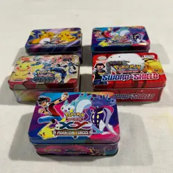 Pokemon Collector Tins x 5 and 367 Cards - Image 3