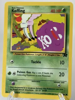 Pokemon TCG Koffing 58/82 Team Rocket Regular Unlimited NM - Image 2