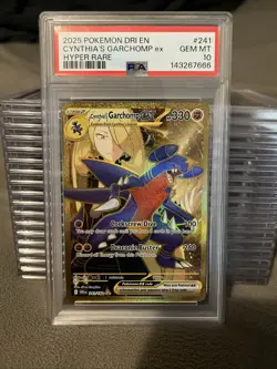 Pokemon TCG Destined Rivals Cynthia's Garchomp EX 241/182 PSA 10 - Image 1