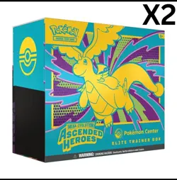 PRESALE - X2 Ascended Heroes Pokemon Center Elite Trainer Box ETB - Image 1