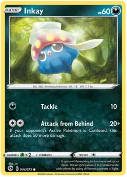 Inkay 044/073 Common Champion's Path Pokemon - Image 1