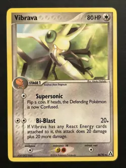 Pokemon TCG Vibrava EX Legend Maker 46/92 Uncommon 2006 - NM - Image 1