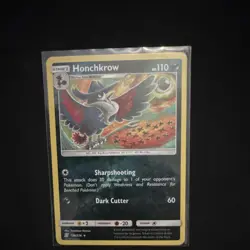 Pokemon TCG Honchkrow Rare Reverse Holo SM-Unified Minds 130/236 Komiya 2019 - Image 2