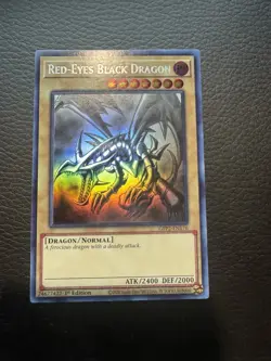 Yu-Gi-Oh! TCG Konami Red-Eyes Black Dragon Ghost rare 1st Edition GFP2 - Image 2