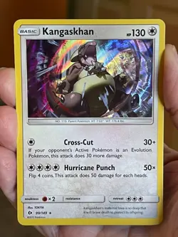 POKEMON KANGASKHAN 99/149 RARE HOLOFOIL SUN & MOON NM CARD - Image 1