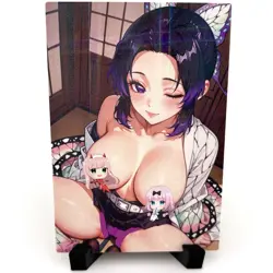 Demon Slayer Shinobu Kocho Sexy Hot Anime Waifu Girl Lewd Goddess Story Art Card - Image 1