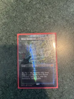 1x Misty Rainforest Borderless Dragonscale Foil Tarkir Dragonstorm MTG - Image 1