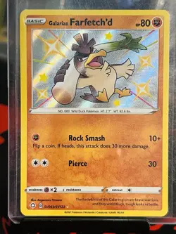 Pokemon Galarian Farfetch'd SV063/SV122 Shining Fates: Shiny Vault Holo - Image 1