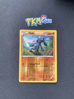 Pokemon TCG Riolu Fates Collide 46/124 Reverse Holo LP. - Image 1