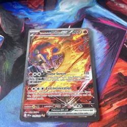 Pokemon TCG Destined Rivals Team Rocket's Moltres EX Full 229/182 Near Mint - Image 2