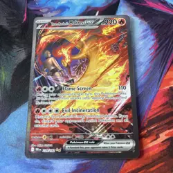 Pokemon TCG Destined Rivals Team Rocket's Moltres EX Full 229/182 Near Mint - Image 3
