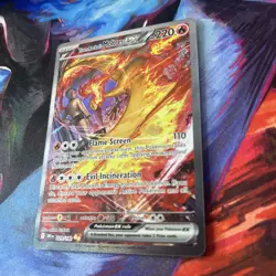 Pokemon TCG Destined Rivals Team Rocket's Moltres EX Full 229/182 Near Mint - Image 4