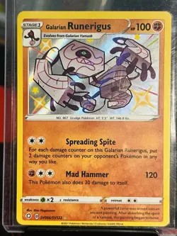 Pokemon Galarian Runerigus SV066/SV122 Shining Fates: Shiny Vault Holo - Image 1