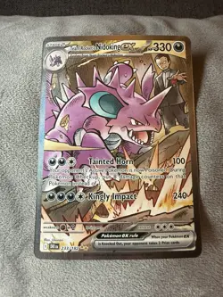 Pokemon TCG Team Rockets Nidoking EX 233/182 Destined Rivals SIR NM- - Image 1