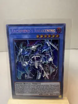 Yu-Gi-Oh! Archfiend's Awakening FIGA-EN031 1st Ed Secret Rare Ritual Fiend ATK/… - Image 1