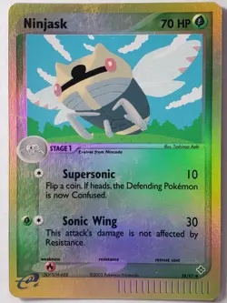 REVERSE HOLO Ninjask 38/97 LP - EX Dragon Pokemon Card $2 Combined Shipping - Image 1