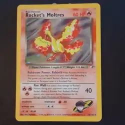 Pokemon Rocket's Moltres Gym Team Rocket 012/132 Holo Rare 60 HP Trading Card - Image 1