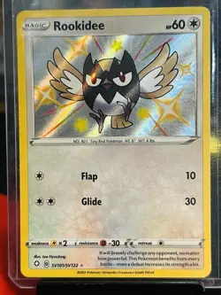 Pokemon Rookidee SV101/SV122 Shiny Holo Rare Shining Fates Pokemon TCG Card NM - Image 1