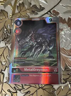Digimon Card Game MetalGreymon BT1-114 SEC Release Special Booster - Image 1