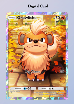 (Digital Card) Growlithe Full-Art 1⭐, Pokemon TCG Pocket, English - Image 1