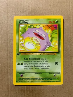 1st Edition SPANISH Koffing 51/102 Base Set - Common Pokemon Card - NM/Mint - Image 1