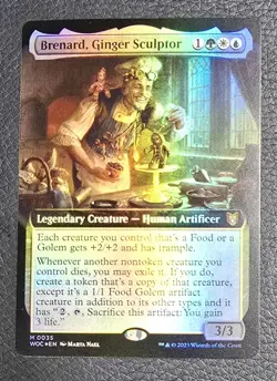 MTG Brenard, Ginger Sculptor FOIL WOC English Extended Art Magic NM Card - Image 1