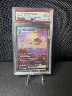 2023 POKEMON MEW EN-151 SPECIAL ILLUSTRATION RARE #199 CHARIZARD EX PSA 8 - Image 1