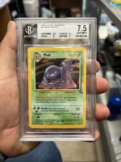 Pokemon TCG Muk Fossil 13 Holo Unlimited Rare BGS 7.5 Vintage PSA CGC - Image 1