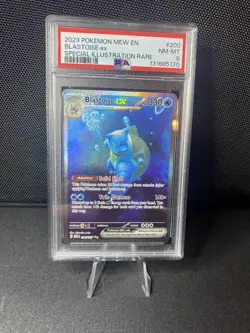 2023 POKEMON MEW EN-151 SPECIAL ILLUSTRATION RARE #200 BLASTOISE EX PSA 8 - Image 1