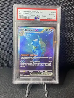 2023 POKEMON MEW EN-151 SPECIAL ILLUSTRATION RARE #200 BLASTOISE EX PSA 8 - Image 3