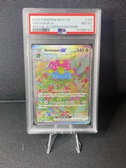 2023 POKEMON MEW EN-151 SPECIAL ILLUSTRATION RARE #198 VENUSAUR EX PSA 8 - Image 1