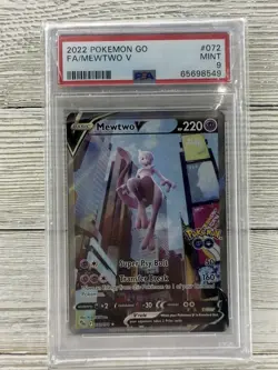 Mewtwo V 072/078 PSA 9 2022 Pokemon Go - Image 1