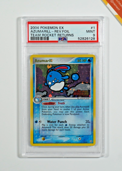 Pokemon PSA 9 Azumarill #1 Rev Foil EX Team Rocket Returns 2004 English - Image 1