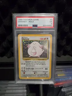 Pokemon Base Set 1999 Chansey Holo PSA 5 - Image 1