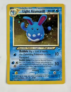 Light Azumarill 2002 Pokemon Neo Destiny Unlimited Holo Rare #13/105 * Mod Play - Image 1