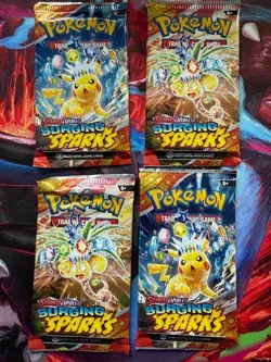 Pokemon TCG Surging Sparks 4 Booster Pack- Unopened Sealed - Image 1