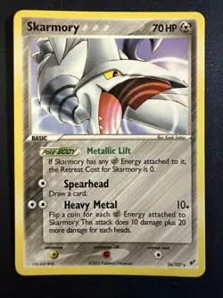 Skarmory 26/107 Pokemon Deoxys Set Regular Non Holo LP - Image 1