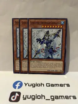 Yu-Gi-Oh Cataclysmic Circumpolar Chilblainia 3X 1st Edition Common Light Played - Image 1