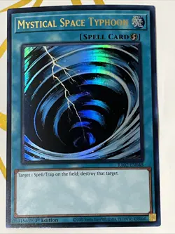 Yu-Gi-Oh Mystical Space Typhoon RA02-EN048 Ultra Rare 1st Edition - Image 1