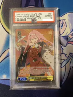 PSA 10 Zero Two FXX/S57-001SP SP Signed Darling in the Franx Weiss Schwarz Card - Image 1