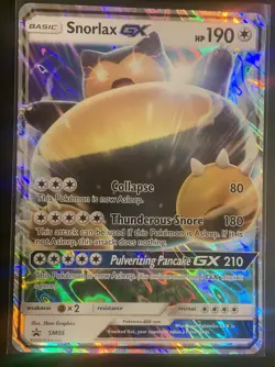 JUMBO Snorlax GX Oversized Promo Card SM05 Full Art Holo Pokemon LP/NM - Image 1