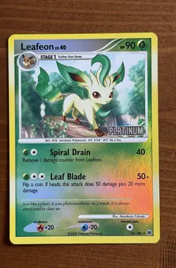 Leafeon Reverse Holo Stamped Rare card DP5 Majestic Dawn 24/100 - LP/NM - Image 1
