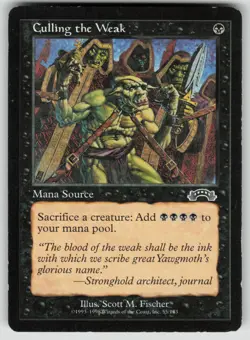 MTG Exodus #55 Culling the Weak Heavily played Common - Image 1