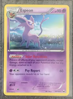 Pokemon Espeon 48/108 Black & White Dark Explorers Non Holo Rare LP - Image 1