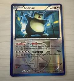 Pokemon TCG Snorlax Plasma Storm 101/135 Reverse Holo Rare - Image 1