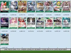 ONE PIECE ENG TCG: GREEN JEWELRY BONNEY CORE DECK 64 CARD NEAR MINT - Image 2