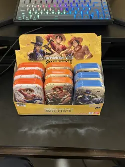 One Piece 9 Tin Pack Set Volume 2 With Display Case - Image 4