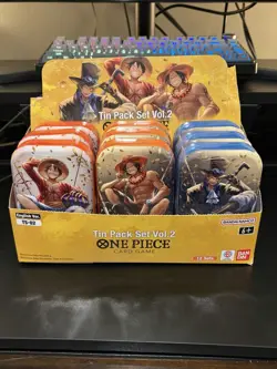 One Piece 9 Tin Pack Set Volume 2 With Display Case - Image 5