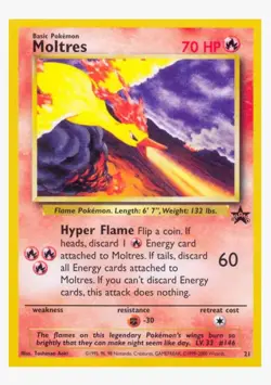 Pokemon TCG Legendary Bird: Moltres Pokemon Promo Card WOTC SEALED -NEW RARE - Image 1